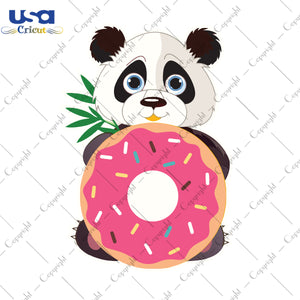 Donut Panda Svg, Trending Svg, Layered Donut Svg, Diy Crafts SVG Files For Cricut, Silhouette Sublimation Files Shirt Design Ideas  Instant Download - USA Cricut