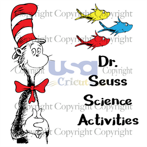 Dr. Seuss Science Acitivities, Dr Seuss Svg, Dr. Seuss Science, Dr. Seuss Activities, Cricut & Silhouette Sublimation Instant Download File - USA Cricut