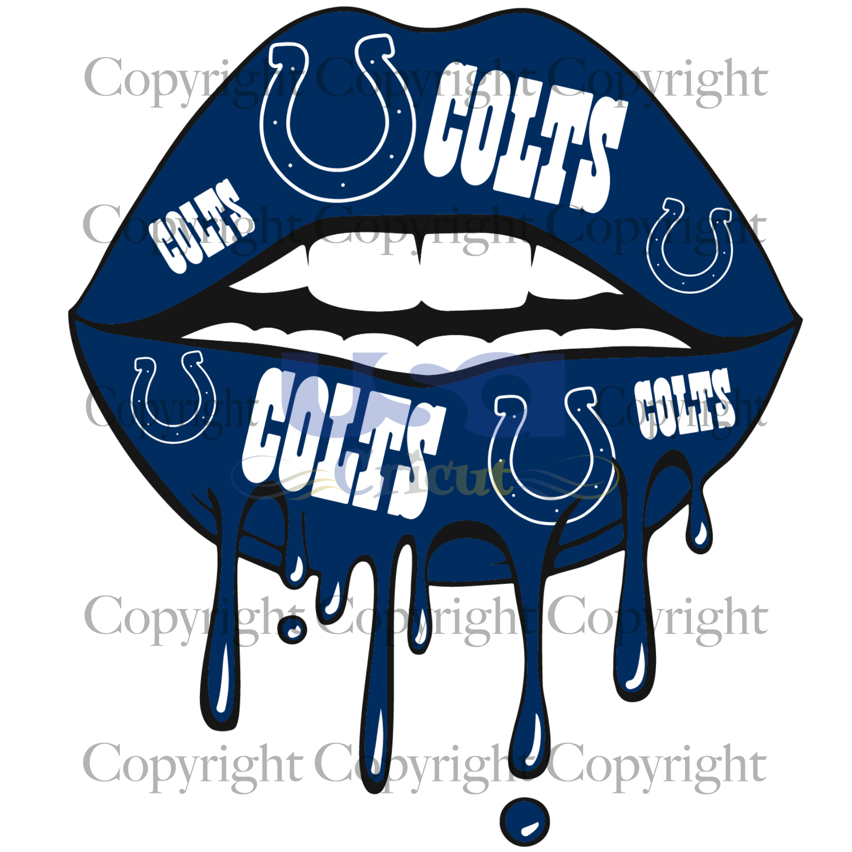 Dripping Colts Lips Svg, Sport Svg, Colts NFL Logo, Colts Svg Cricut, Dripping Lips Vector, Printable Cricut & Silhouette Sublimation files Instant Download - USA Cricut