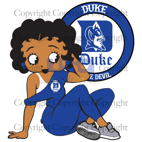 Duck Blue Devil Betty Boop, Sport Svg, Football Svg, Duck Blue Devil Svg, Duck Blue Devil Gift, Printable Cricut & Silhouette Sublimation files Instant Download - USA Cricut