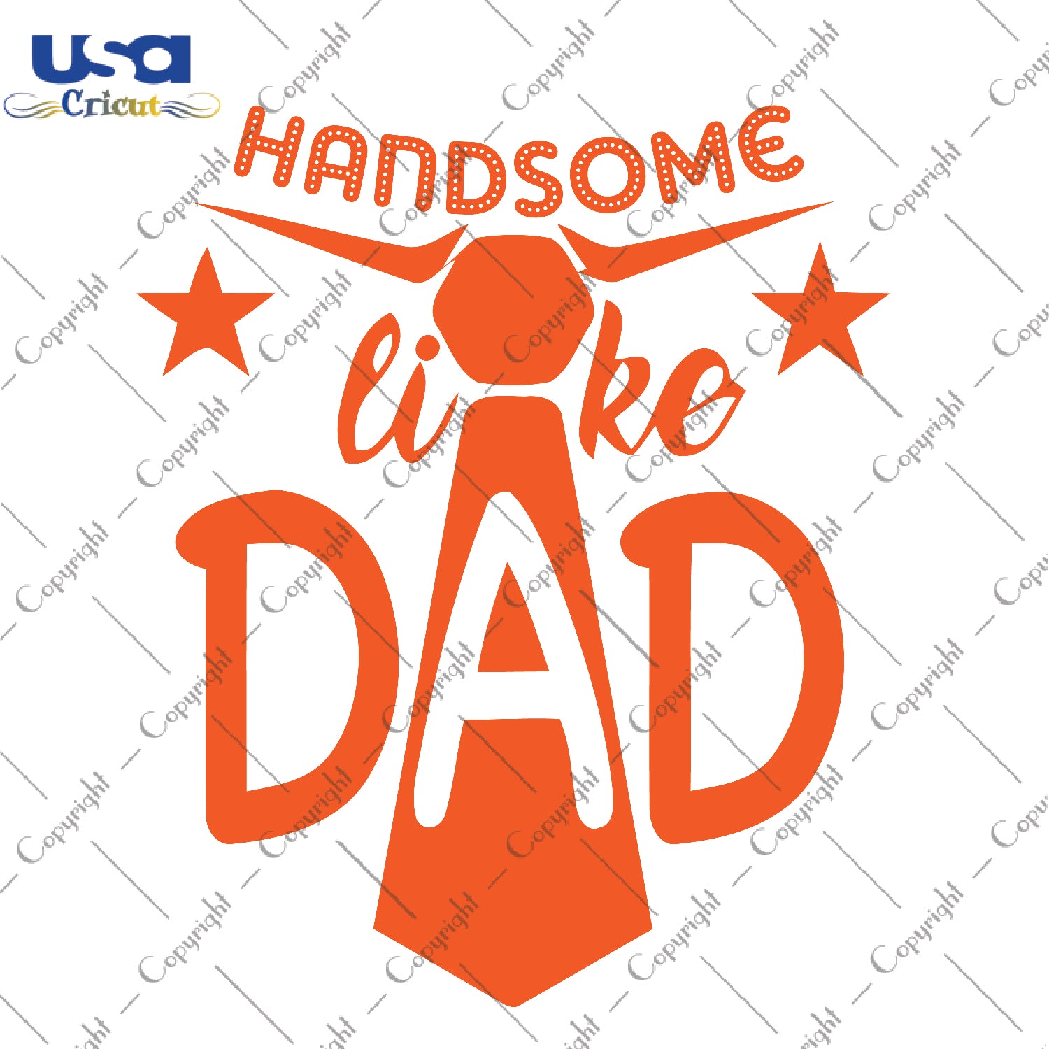 Handsome Like Dad Svg, Father's Day, Daddy Svg, Diy Crafts SVG Files For Cricut Instant Download File - USA Cricut