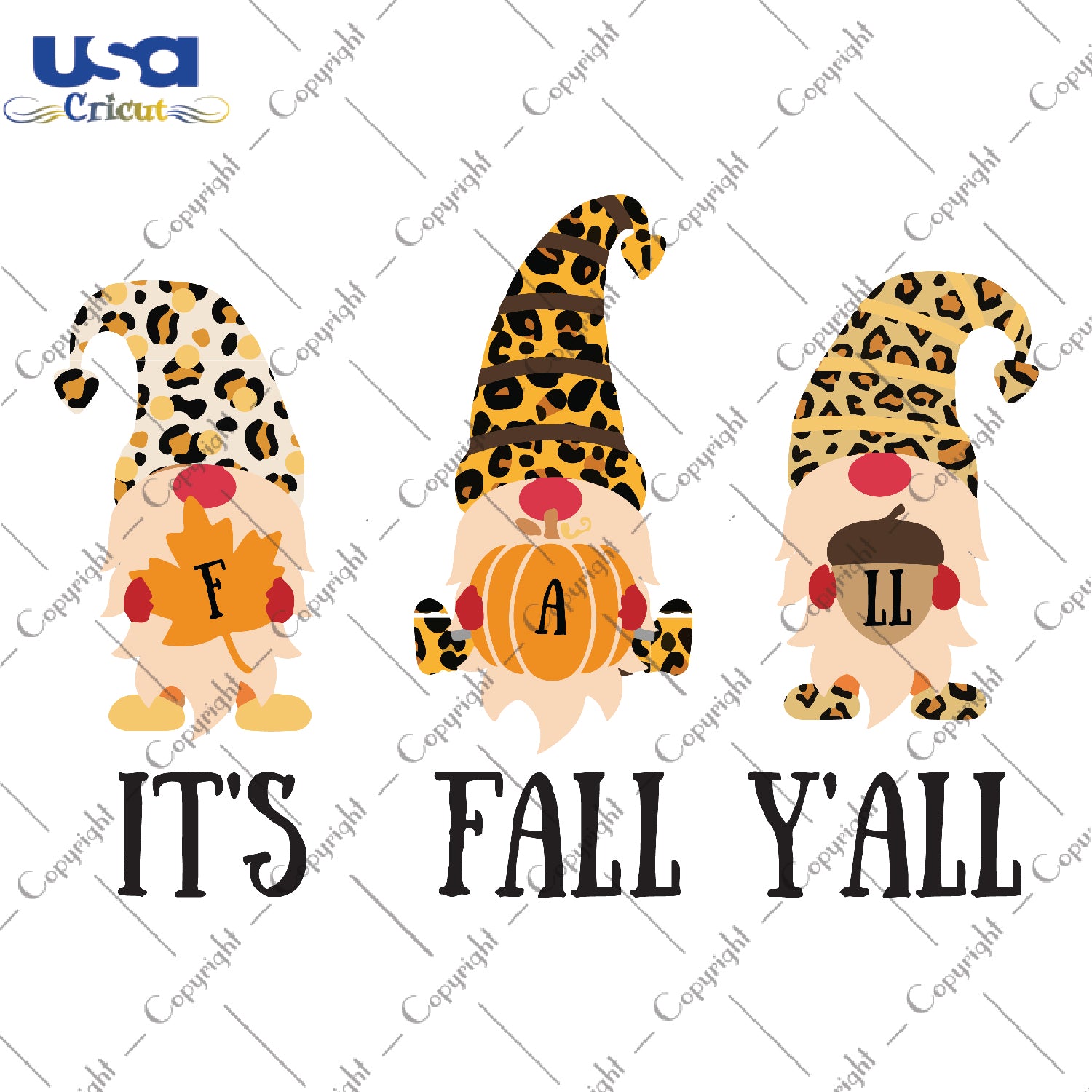 Its Fall Yall Gnomies Gifts, Shirt For Fall Day Svg File Diy Crafts Svg Files For Cricut, Silhouette Sublimation Files - USA Cricut