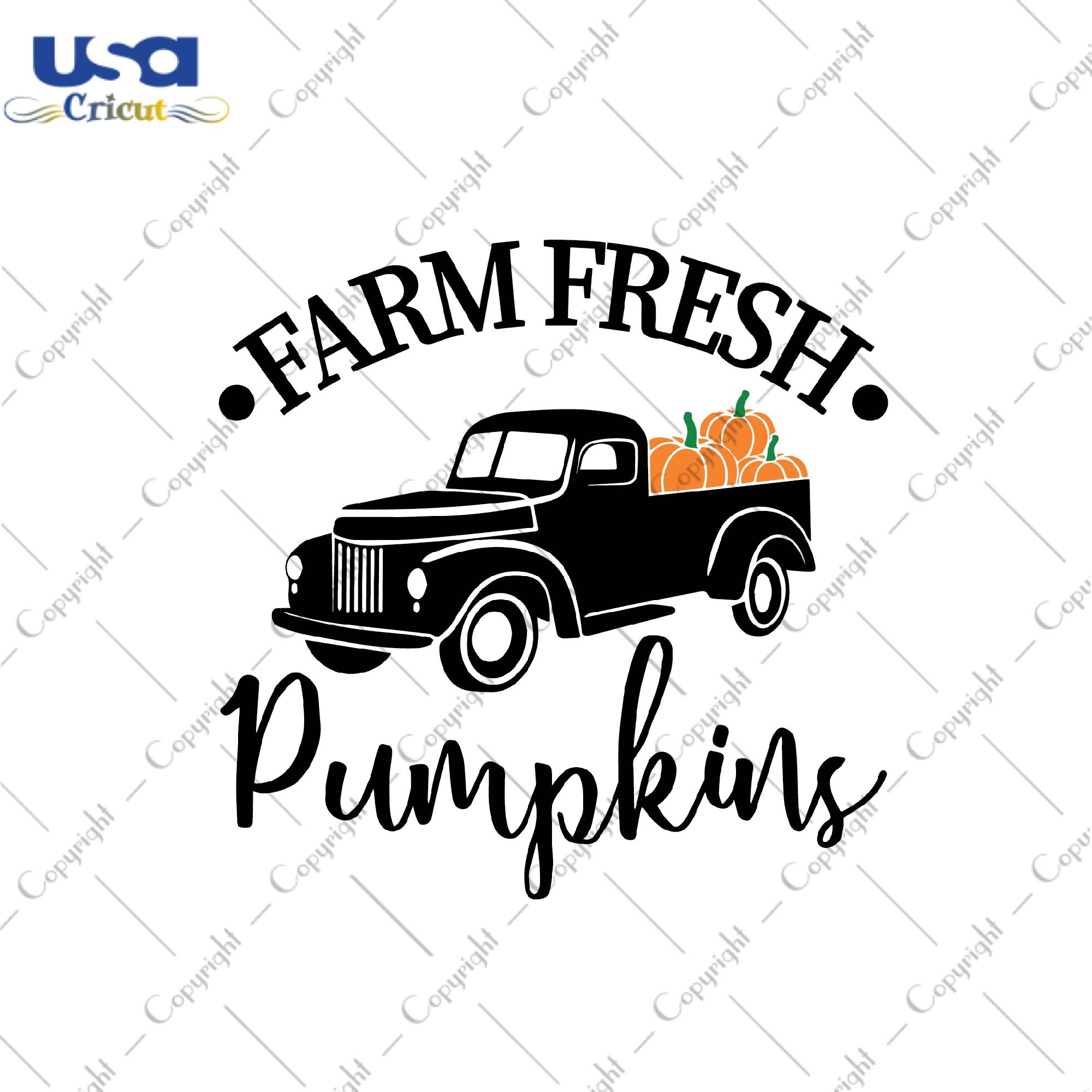 Farm Fresh Pumpkins Gifts, Shirt For Fall Day Svg File Diy Crafts Svg Files For Cricut, Silhouette Sublimation Files - USA Cricut