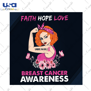 Faith Hope Love Breast Cancer Gift Diy Crafts Svg Files For Cricut, Silhouette Sublimation Files