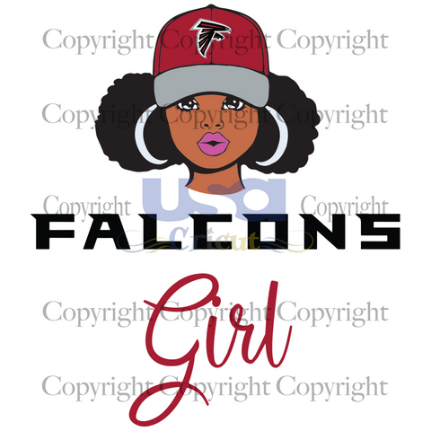 Falcons Girl Svg, Black Girl Svg, Black Woman, Atlanta Falcons Girl, Diy Crafts SVG Files For Cricut Instant Download File - USA Cricut