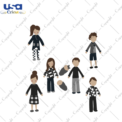 Family Set With Medium Skin, Trending Svg, Trending Now, Stick Figure Family Svg, Black Hair Svg, Happy Family Vector, Medium Skin Svg, Family Shirt, Family Lover, Family Ornament, Family Por