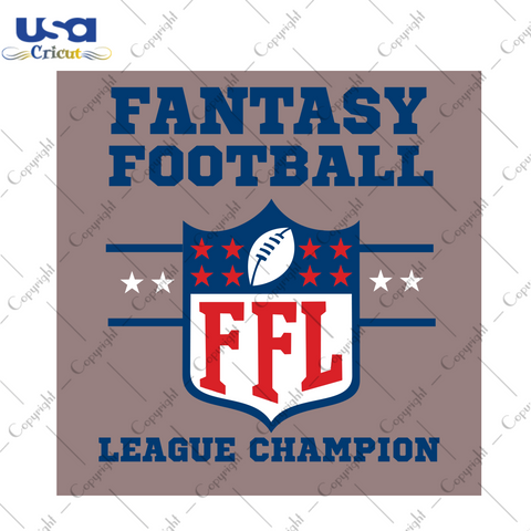 Fantasy Football FFL League Champion Svg, Sport Svg, Football Svg, Fantasy Football Svg, League Champion Svg, Football Lovers, Football Gifts, Football Fans, Football Championship Svg, Diy Crafts, Silhouette Cut File