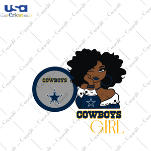 Fashion Girl Cowboys Black Girl Gift Diy Crafts Svg Files For Cricut, Silhouette Sublimation Files