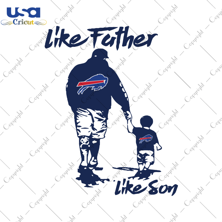 Father And Son Buffalo, Father's Day Svg,Buffalo Bills Svg, NFL Svg, SVG files for cricut Instant Download Version - USA Cricut