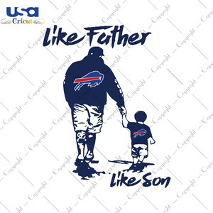 Father And Son Buffalo, Father's Day Svg,Buffalo Bills Svg, NFL Svg, SVG files for cricut Instant Download Version - USA Cricut