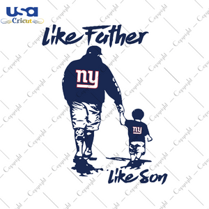 Father And Son Giants, Father's Day Svg, New York Giants Svg, NFL Svg,SVG files for cricut Instant Download Version - USA Cricut