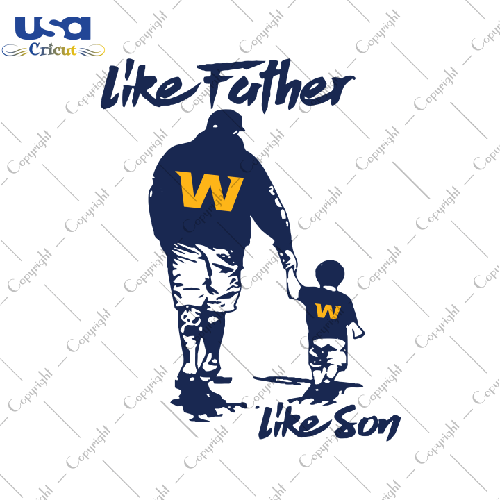 Father And Son Washington Football Team, Father's Day Svg, Washington Football Team Svg, NFL Svg,Svg File Diy Crafts Svg Files For Cricut, Silhouette Sublimation Files - USA Cricut