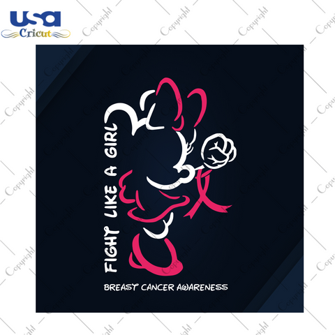 Fight Like A Girl Breast Cancer Gift Diy Crafts Svg Files For Cricut, Silhouette Sublimation Files