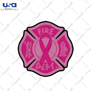 Fire Dpt Maltese Cross Breast Cancer Gift Diy Crafts Svg Files For Cricut, Silhouette Sublimation Files