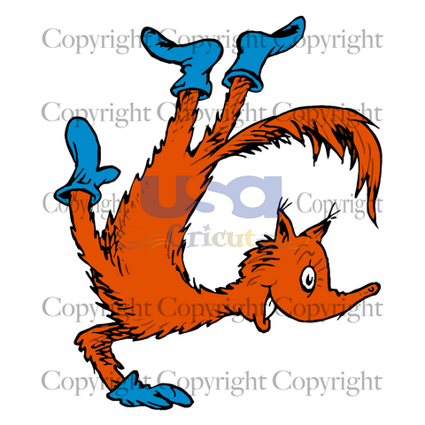 Fox in Socks, Dr. Seuss Svg, Dr. Seuss Fox, Cricut & Silhouette Sublimation Instant Download File - USA Cricut