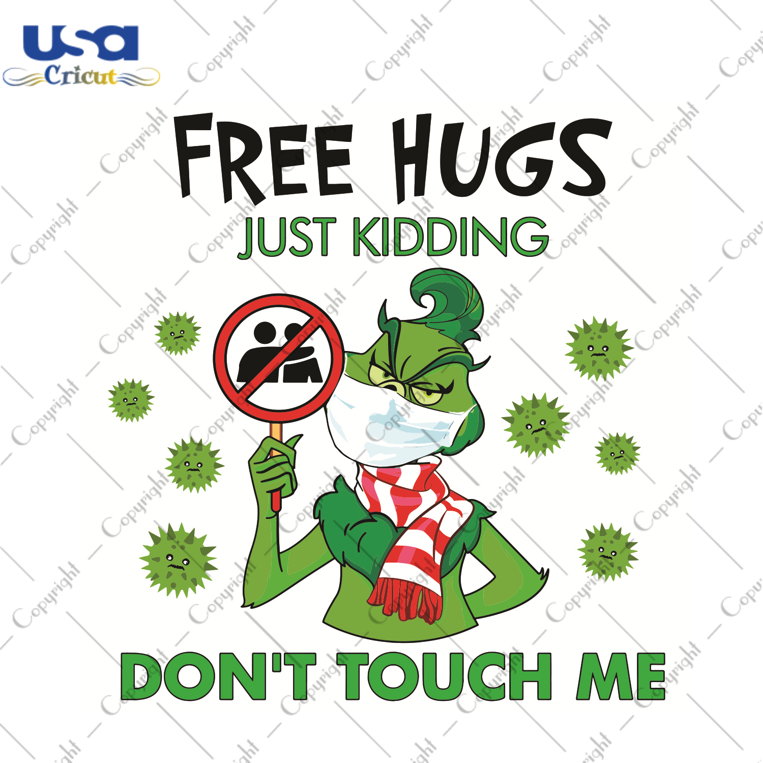 Free hugs Just Kidding Do Not Touch Me Christmas Gift Diy Crafts Svg Files For Cricut, Silhouette Sublimation Files