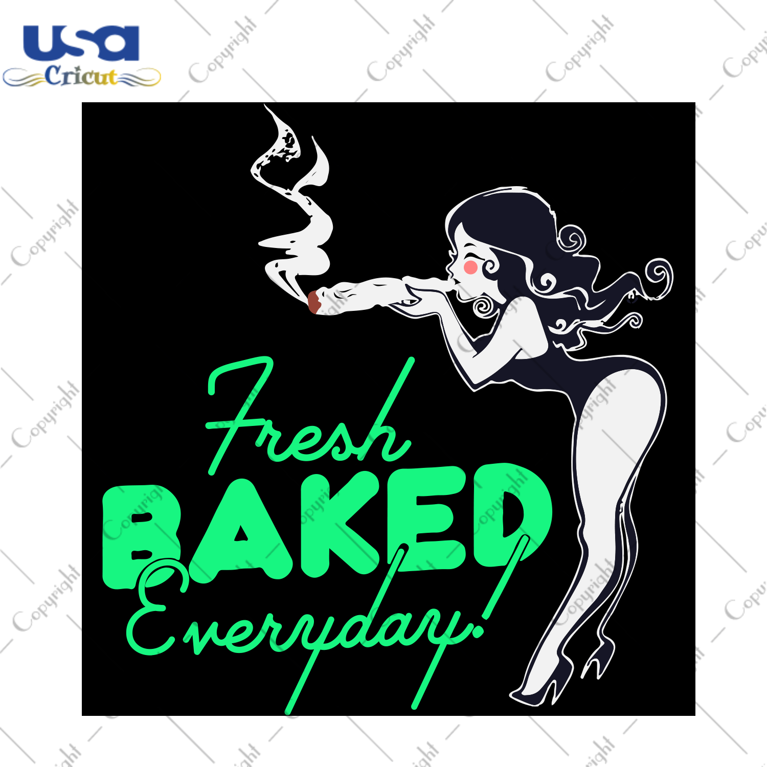 Fresh Baked Everyday Svg, Trending Svg, Sexy Girl Smoking Weed Svg, Girl Smoking Joint Svg, Smoking Cannabis Svg, Girl Smoking Marijuana Svg, Girl Smoking Svg, Afro Girl Smoking Svg - USA Cri