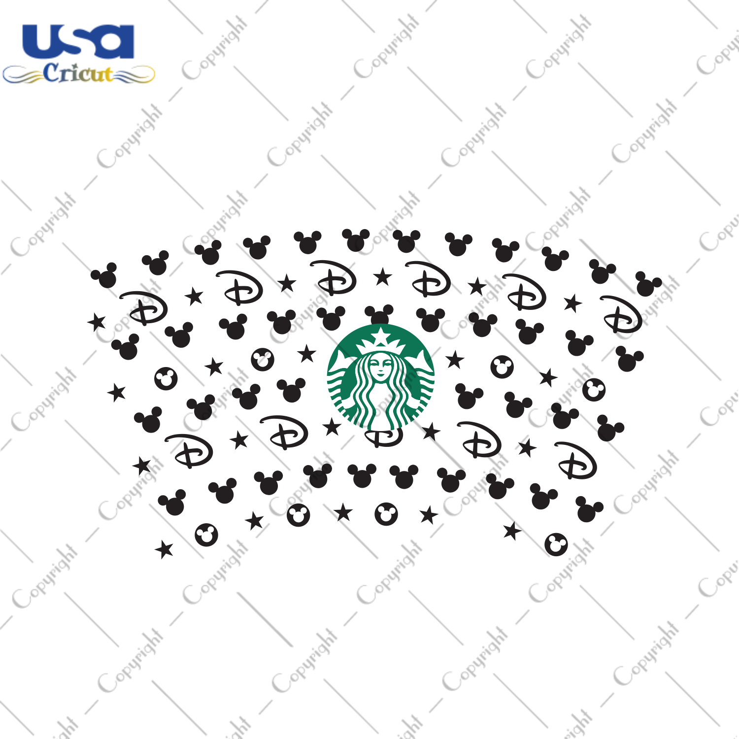 Full Wrap Template for Starbucks Venti Cold Cup Trending Gift Diy Crafts Svg Files For Cricut, Silhouette Sublimation Files