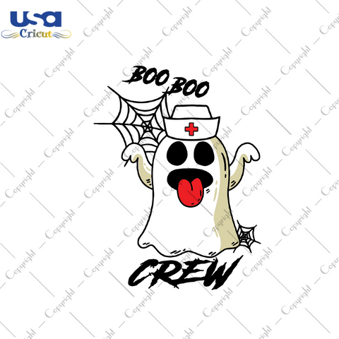 Funny Boo Boo Crew Nurse, Halloween Svg, Boo Svg, Halloween Boo Svg, Boo Crew Svg, Halloween Gift, Halloween Shirt, Scary Halloween, Halloween Party, Funny Halloween, Halloweentown, Halloween