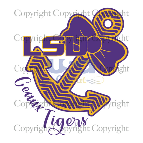 Geaux Tigers Lsu Anchor Svg, Geaux Tigers Design, Diy Crafts SVG Files For Cricut Instant Download File - USA Cricut