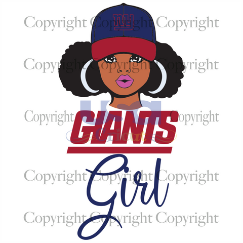 Giants Svg, Black Girl Svg, Black Woman, New York Giants Girl, Diy Crafts SVG Files For Cricut Instant Download File - USA Cricut