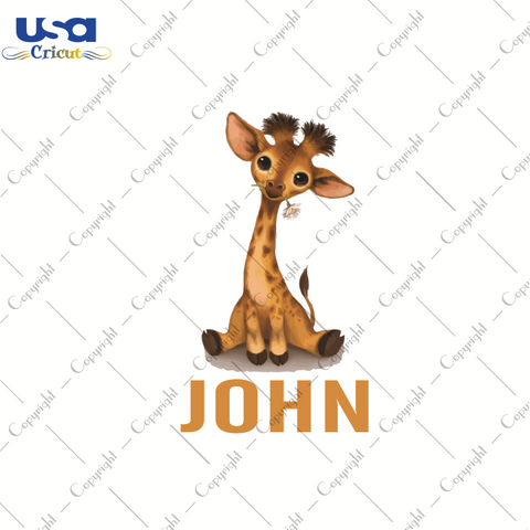 Giraffe John, Giraffe svg, Animal svg, Animal Gift, Animal Lover Gift, Printable Cricut & Silhouette Sublimation files Instant Download - USA Cricut