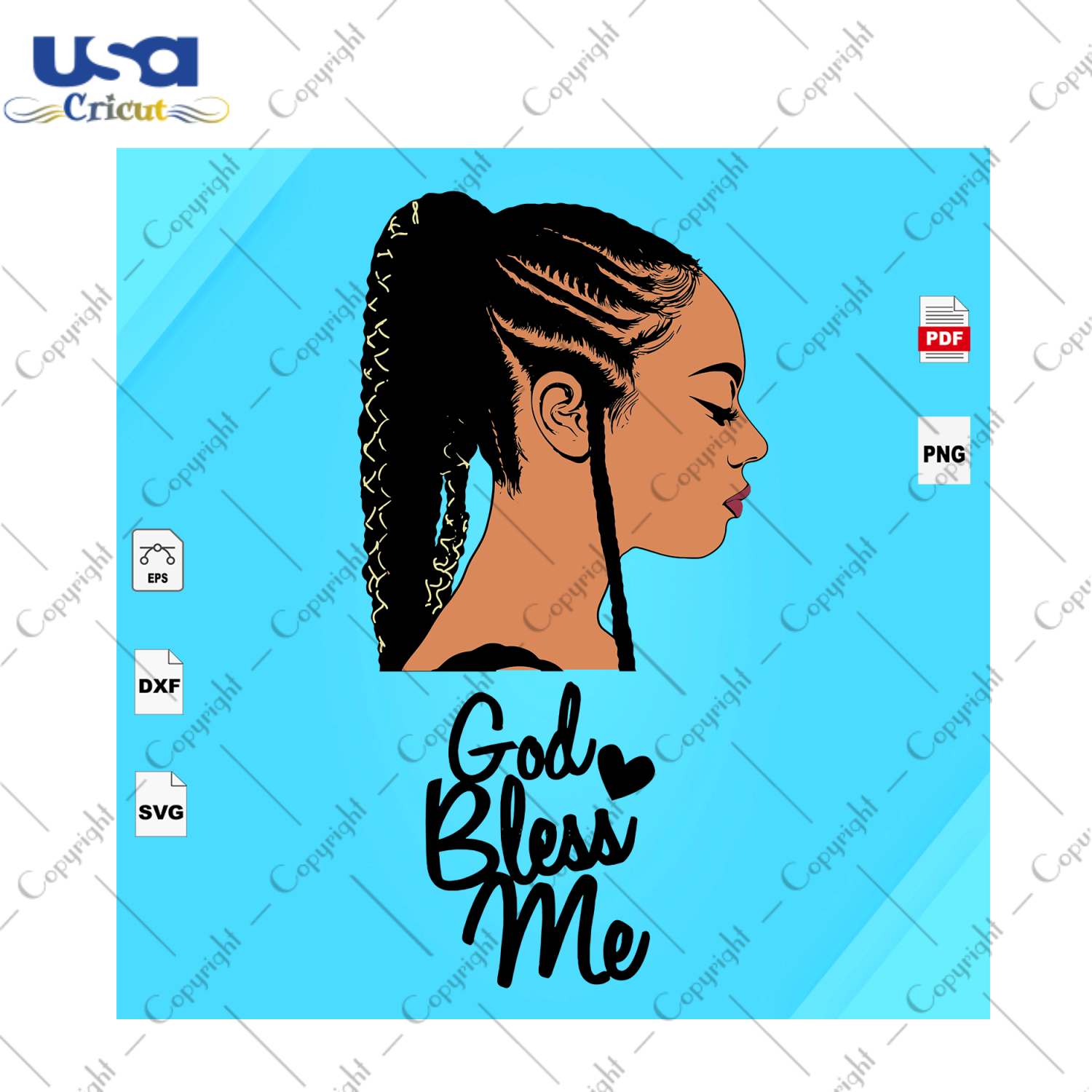 God Bless Me Black Girl Gift Diy Crafts Svg Files For Cricut, Silhouette Sublimation Files