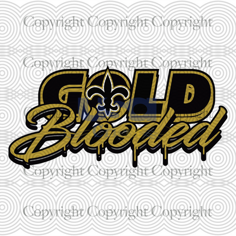 Gold Blooded Svg, Sport Svg, New Orleans Saints Logo Svg, Nfl Svg, Football Mom Gift, Diy Crafts SVG Files For Cricut, Silhouette Sublimation Files Shirt Design Ideas  Instant Download - USA 