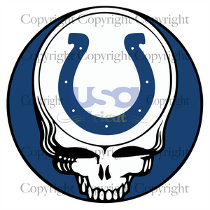 Grateful Dead Colts Svg, Sport Svg, Colts Logo Design, Skull Svg, NFL Team, Colts Skull, Football Svg, NFL Svg, SVG Cricut & Silhouette Sublimation files Instant Download Version - USA Cricut