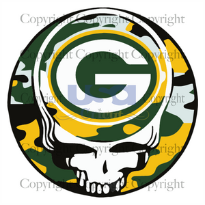 Grateful Dead Packers Svg, Green Bay Packers Svg, Packers Logo Design, Skull Svg, Eps png SVG Instant Download File - USA Cricut