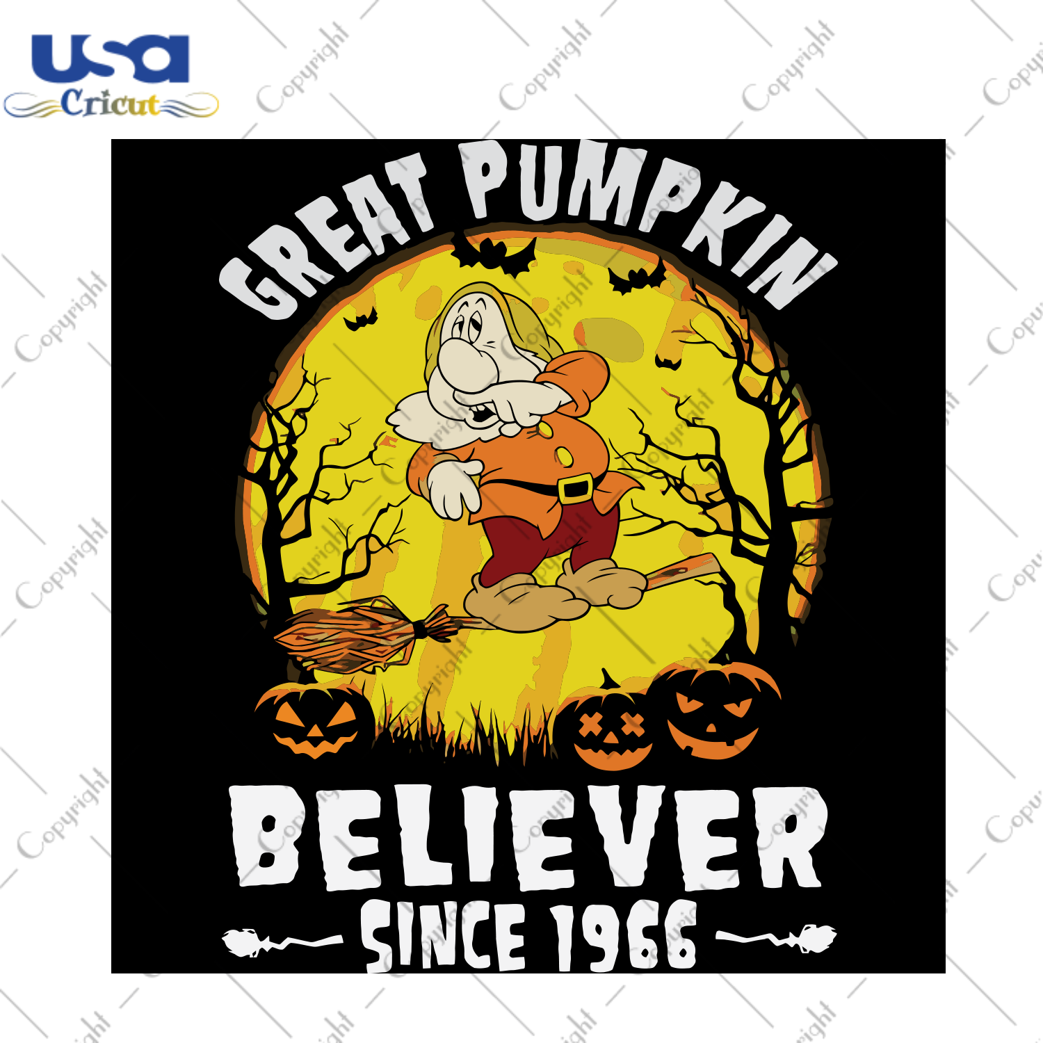 Great Pumpkin Believer Since 1966, Halloween Svg, Happy Halloween, Halloween Gift, Halloween Shirt, Halloween Icon, Halloween Vector, Nightmare Svg, Short Man Svg, Cute Short Man, Short Man S