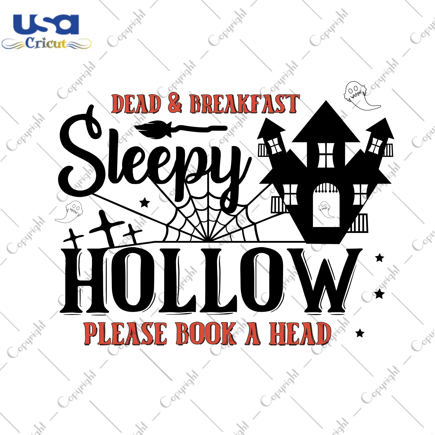 Dead And Breakfast Sleepy Hollow Please Book A Head Halloween Gifts, Shirt For Halloween Svg File Diy Crafts Svg Files For Cricut, Silhouette Sublimation Files - USA Cricut