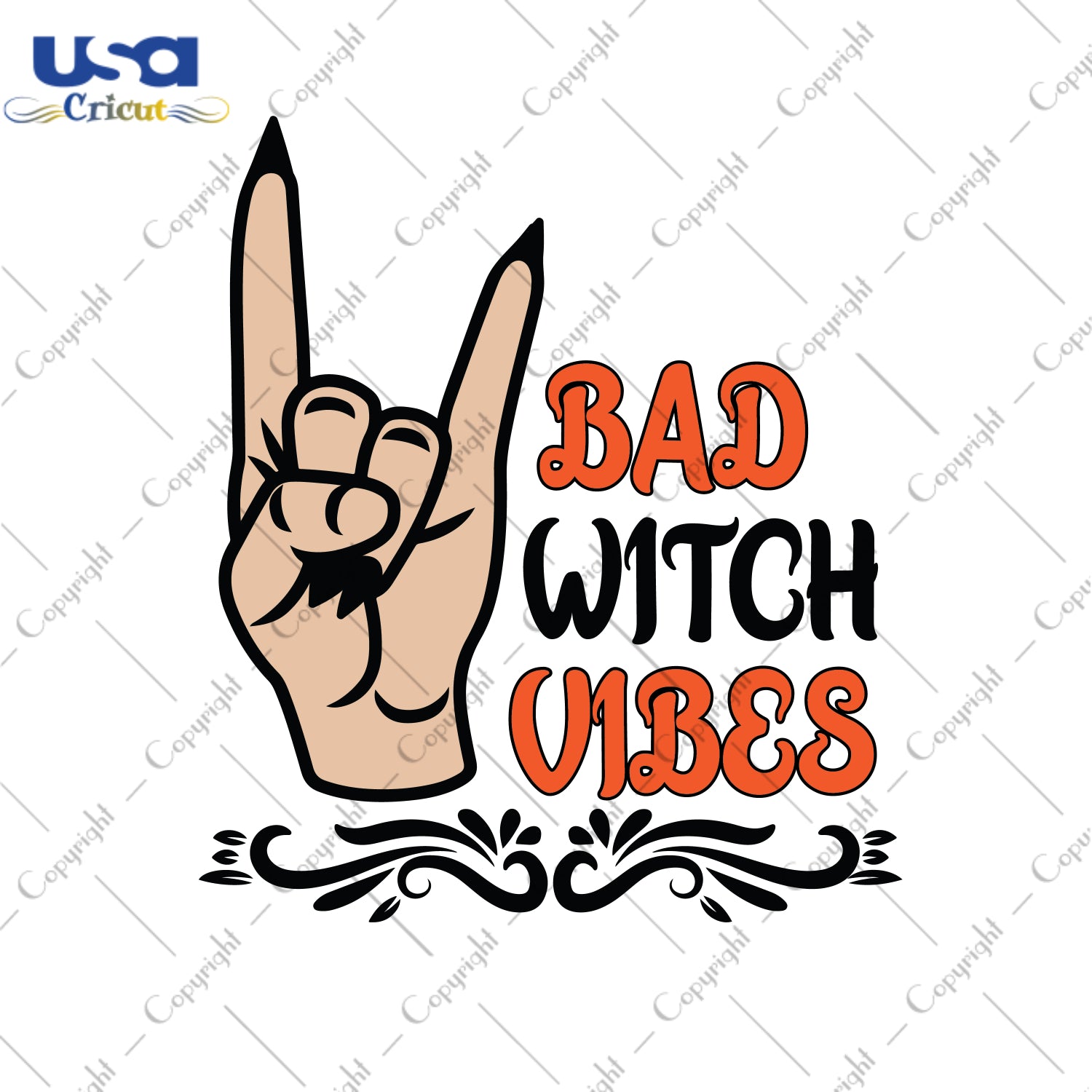 Bad Witch Vibes Halloween Gifts, Shirt For Halloween Svg File Diy Crafts Svg Files For Cricut, Silhouette Sublimation Files - USA Cricut