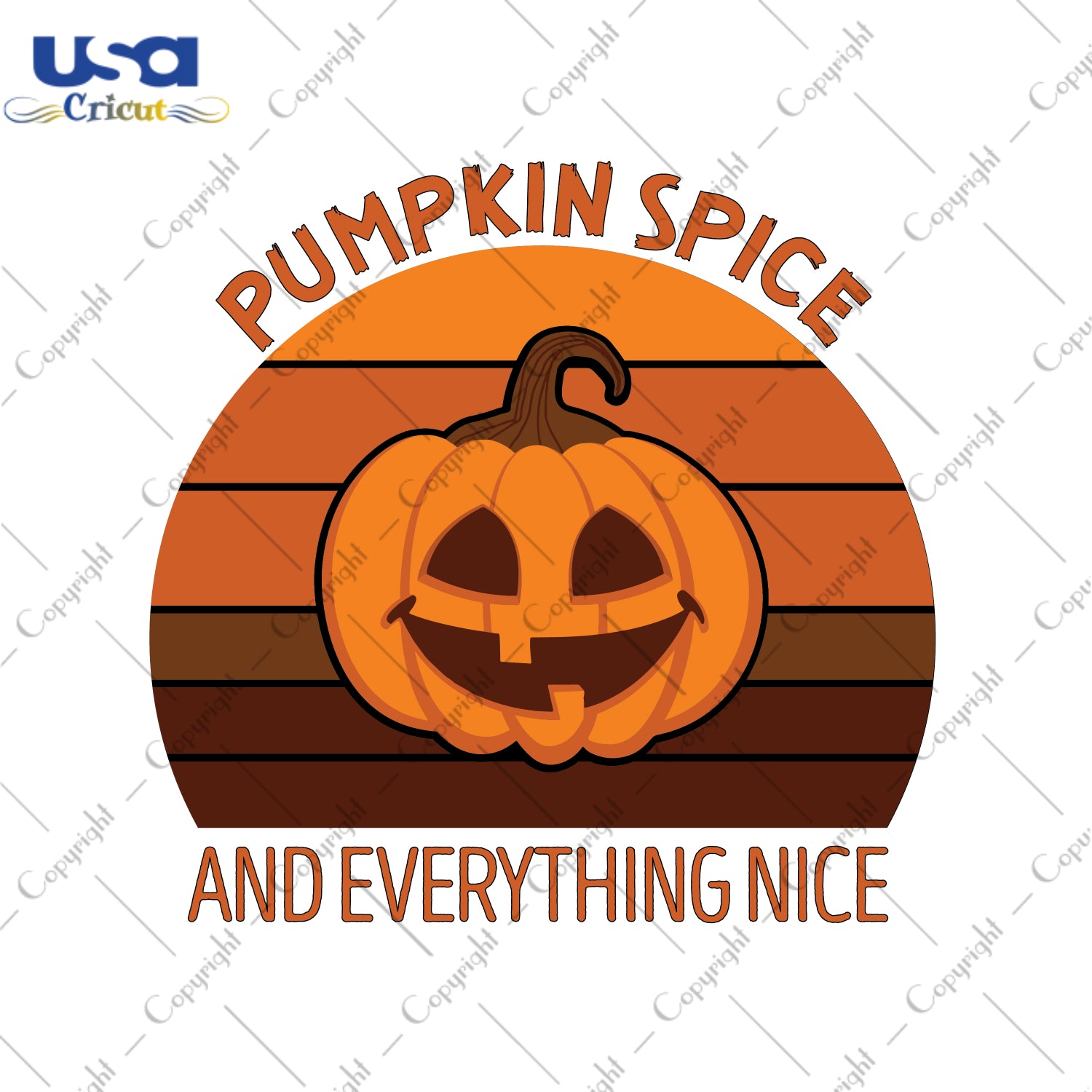 Pumpkin Spice And Everything Nice Halloween Gifts, Shirt For Halloween Svg File Diy Crafts Svg Files For Cricut, Silhouette Sublimation Files - USA Cricut