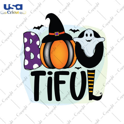 Boo Tiful Halloween Gifts, Shirt For Halloween Svg File Diy Crafts Svg Files For Cricut, Silhouette Sublimation Files - USA Cricut