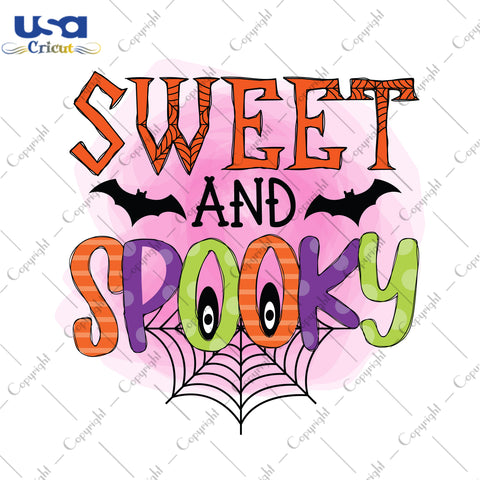 Sweet And Spooky Halloween Gifts, Shirt For Halloween Svg File Diy Crafts Svg Files For Cricut, Silhouette Sublimation Files - USA Cricut