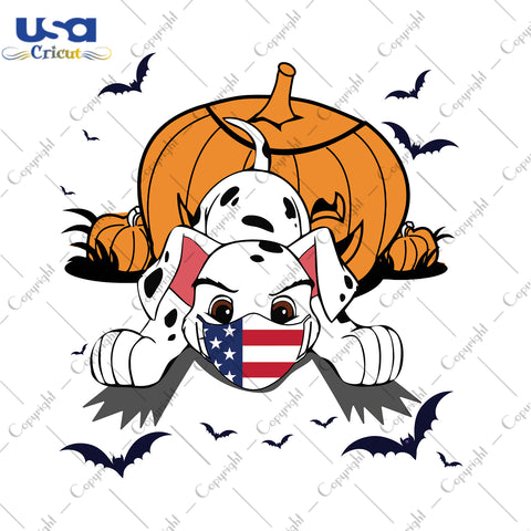 Halloween Dog And Pumpkin USA Flag Gifts, Shirt For Halloween Svg File Diy Crafts Svg Files For Cricut, Silhouette Sublimation Files - USA Cricut