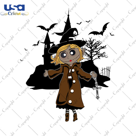 Witch And Haunted House Halloween Gifts, Shirt For Halloween Svg File Diy Crafts Svg Files For Cricut, Silhouette Sublimation Files - USA Cricut