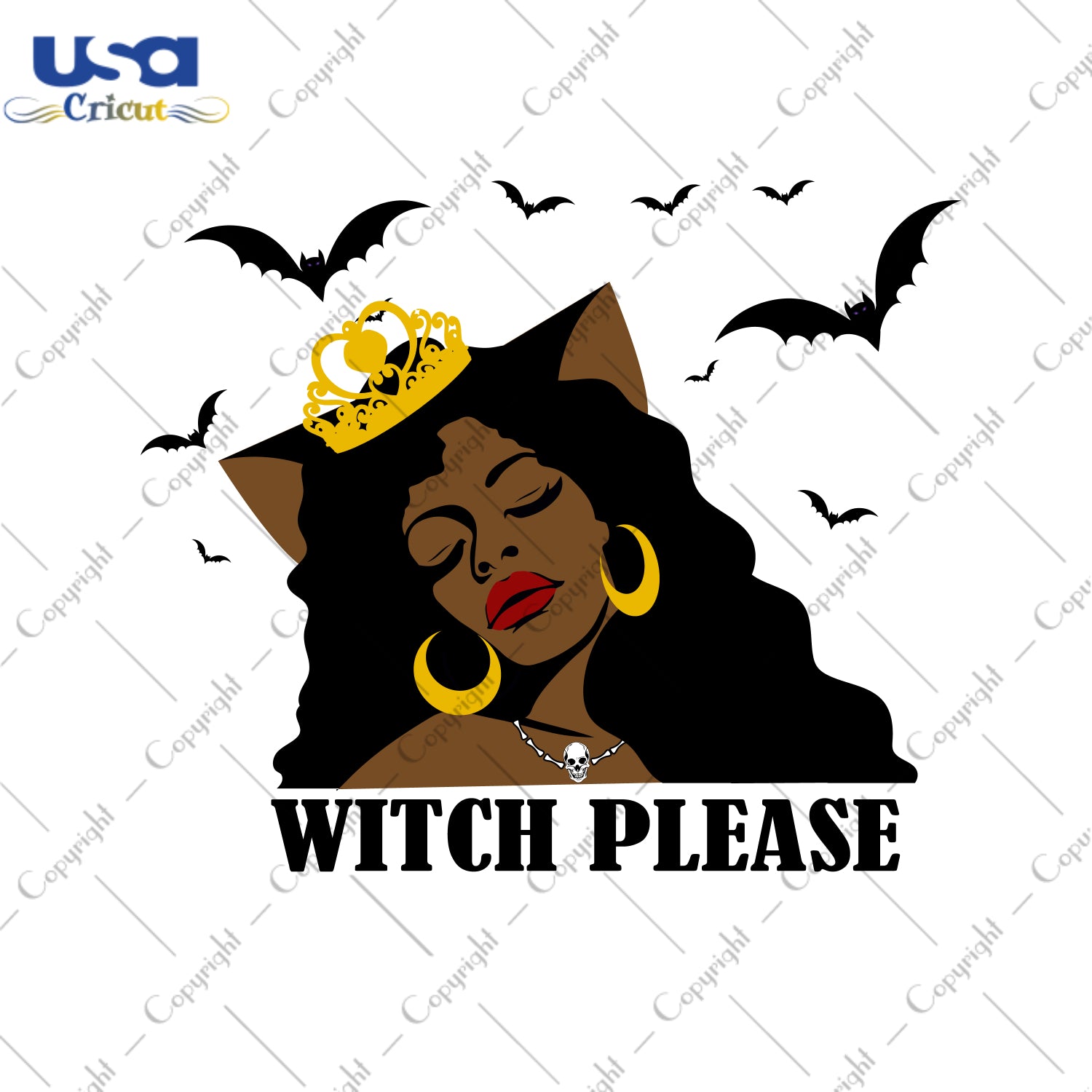 Witch Please Black Girl Halloween Gifts, Shirt For Halloween Svg File Diy Crafts Svg Files For Cricut, Silhouette Sublimation Files - USA Cricut