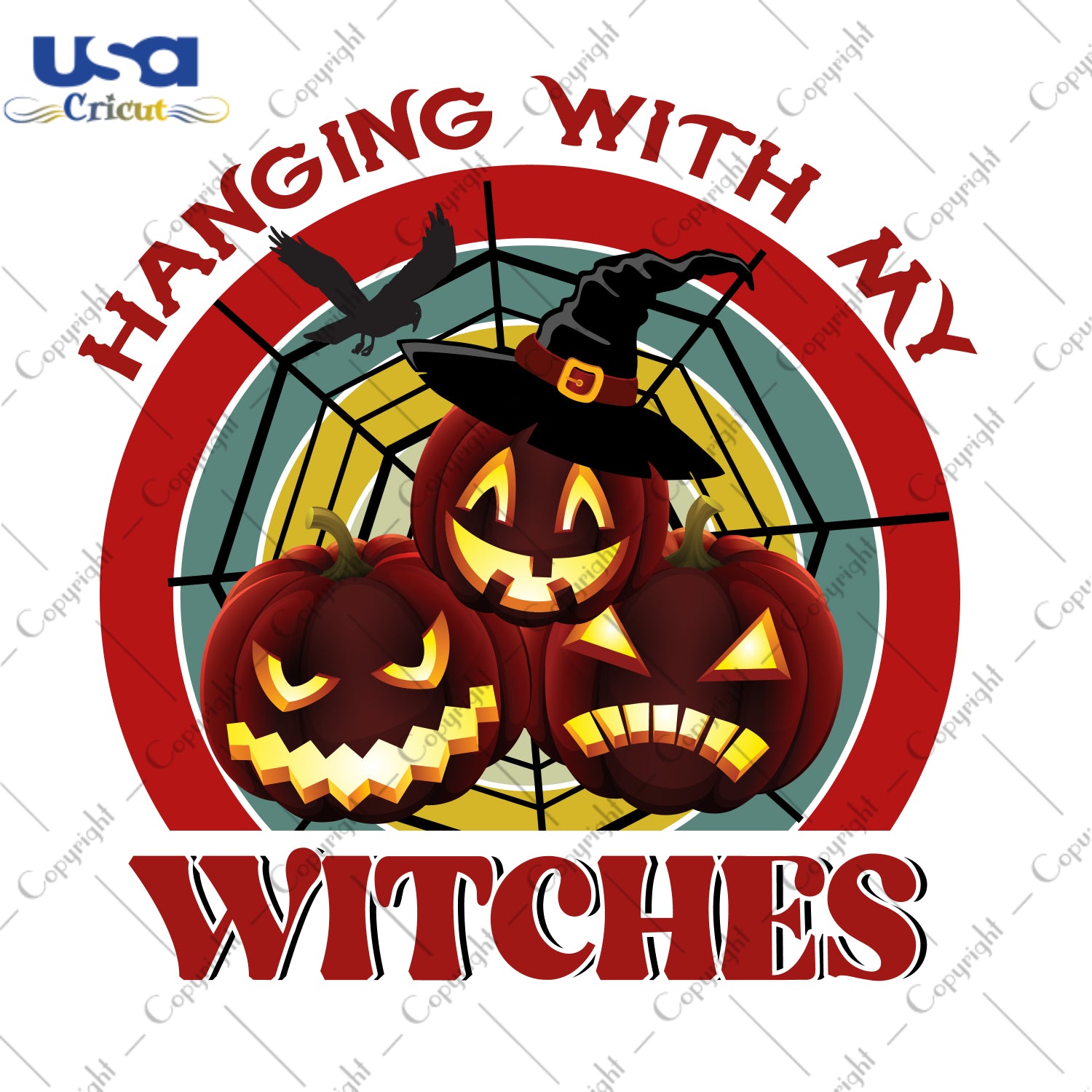 Hanging With My Witches Halloween Gifts, Shirt For Halloween Svg File Diy Crafts Svg Files For Cricut, Silhouette Sublimation Files - USA Cricut