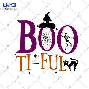 Boo Ti-Ful Halloween Gifts, Shirt For Halloween Svg File Diy Crafts Svg Files For Cricut, Silhouette Sublimation Files - USA Cricut