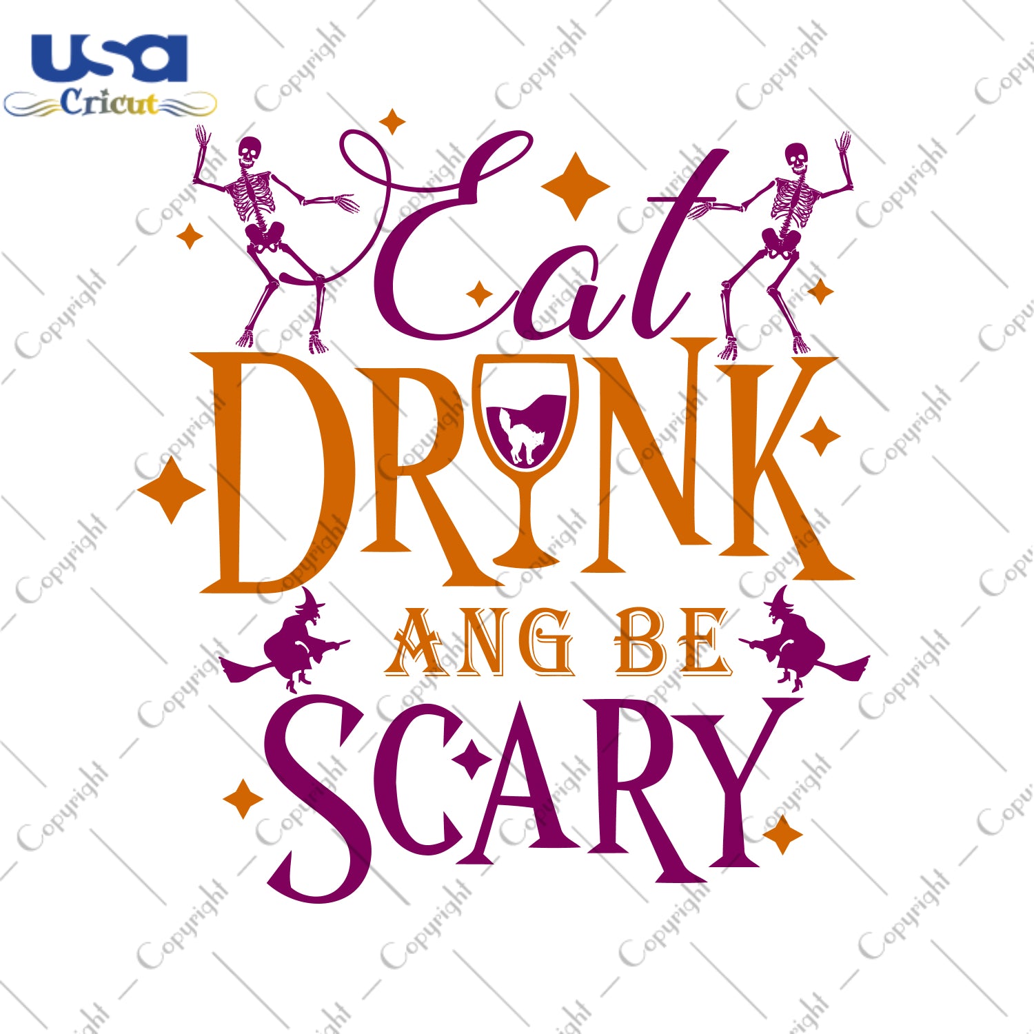 Eat Drink Ang Be Scary Halloween Gifts, Shirt For Halloween Svg File Diy Crafts Svg Files For Cricut, Silhouette Sublimation Files - USA Cricut