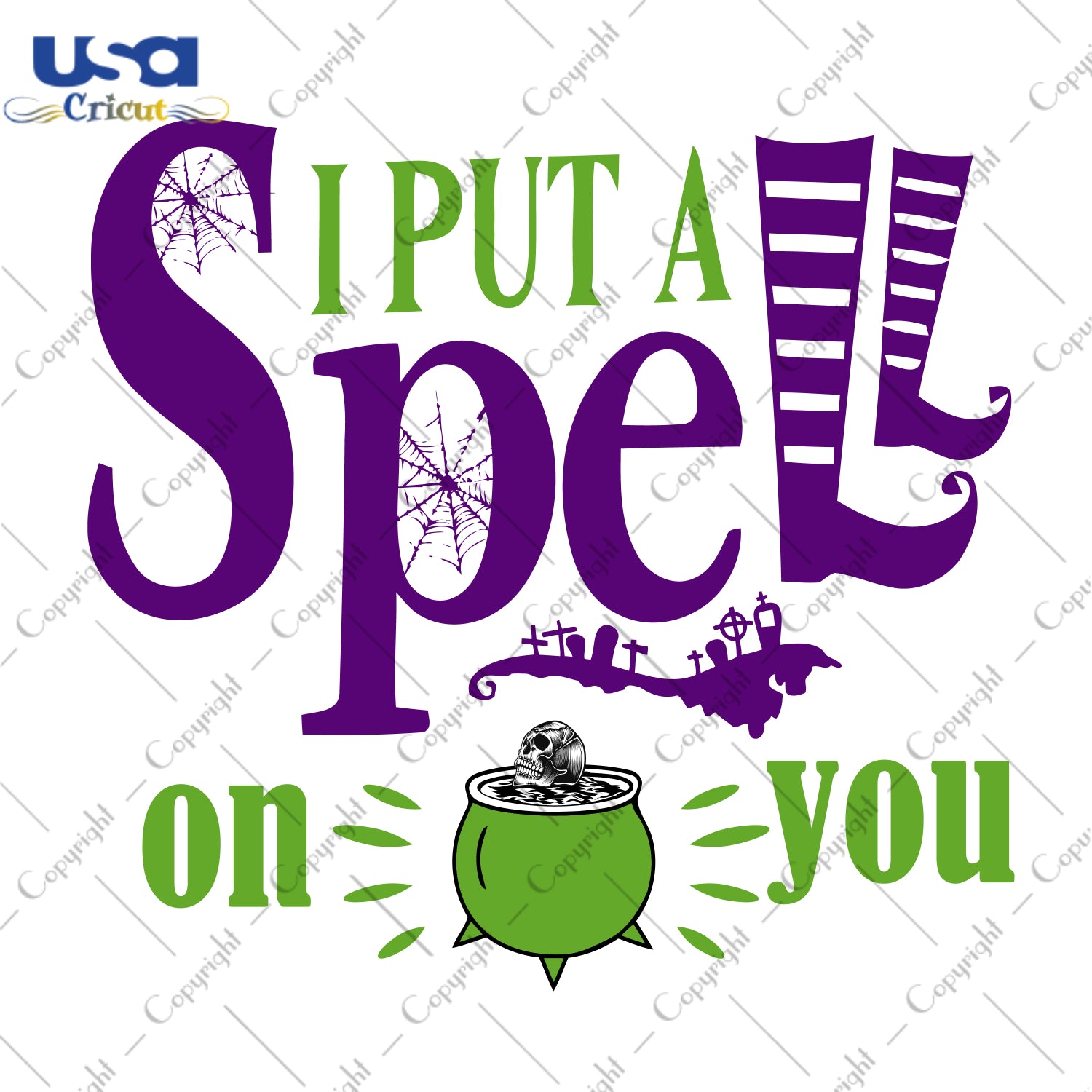 I Put A Spell On You Halloween Gifts, Shirt For Halloween Svg File Diy Crafts Svg Files For Cricut, Silhouette Sublimation Files - USA Cricut