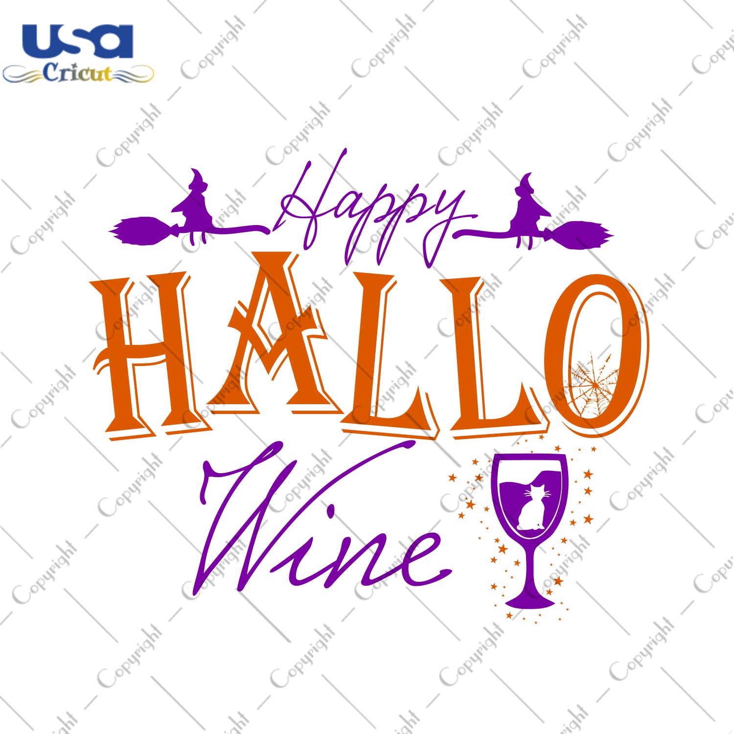 Happy Hallo Wine Halloween Gifts, Shirt For Halloween Svg File Diy Crafts Svg Files For Cricut, Silhouette Sublimation Files - USA Cricut