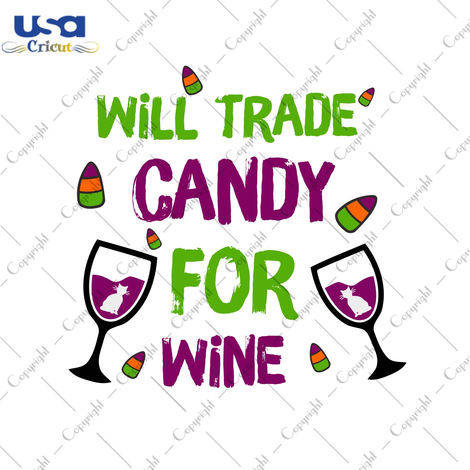 Will Trade Candy For Wine Halloween Gifts, Shirt For Halloween Svg File Diy Crafts Svg Files For Cricut, Silhouette Sublimation Files - USA Cricut