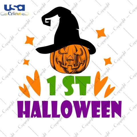 1st Halloween Gifts, Shirt For Halloween Svg File Diy Crafts Svg Files For Cricut, Silhouette Sublimation Files - USA Cricut