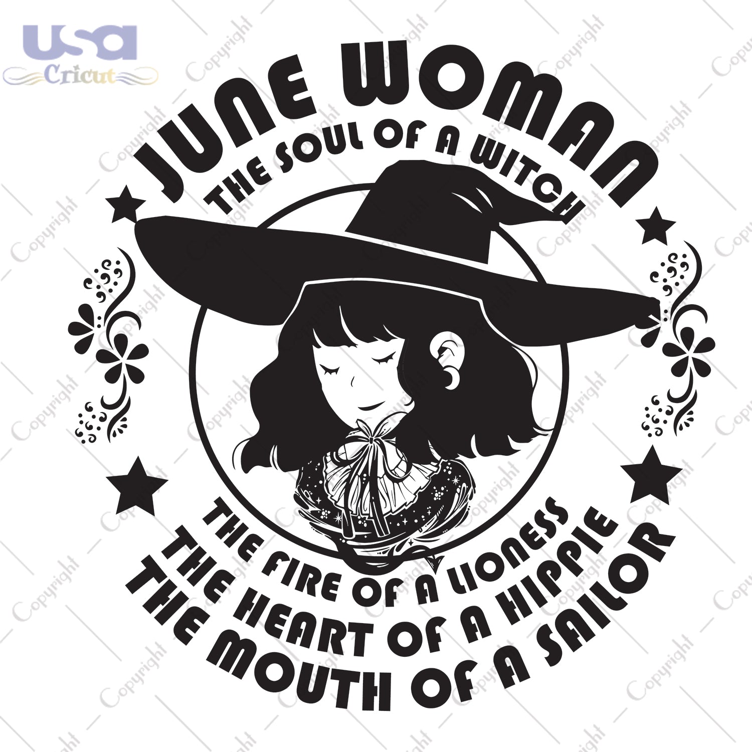 June Woman The Soul Of A Witch Birthday Halloween gifts, Shirt For Woman Svg File Diy Crafts Svg Files For Cricut, Silhouette Sublimation Files - USA Cricut