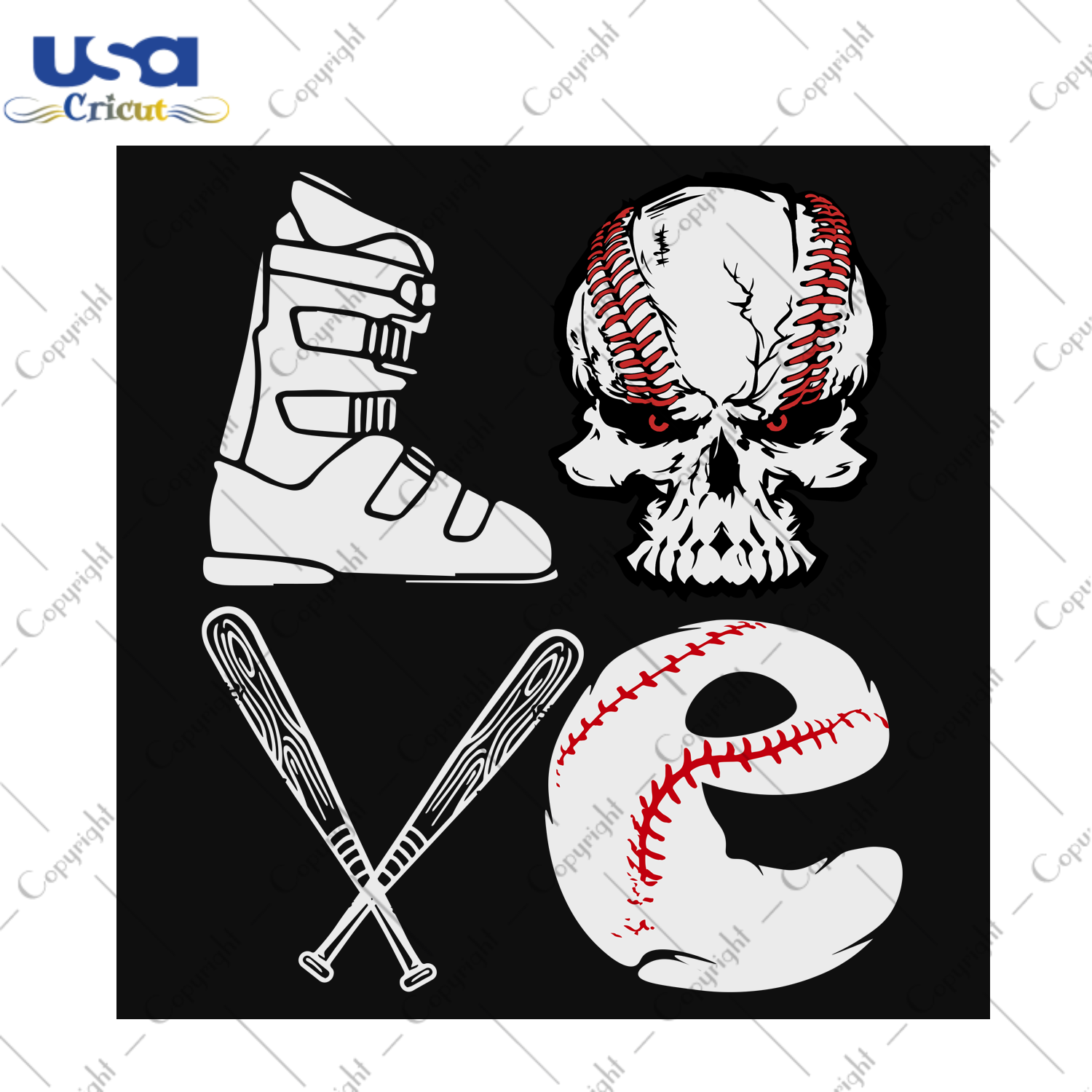 Love Baseball, Halloween Svg, Baseball Svg, Baseball Halloween, Halloween Svg, Scary Halloween, Skull Svg, Love Sport, Halloween Gift, Baseball Lover, Baseball Shirt Svg, Sport Lover, Sport S