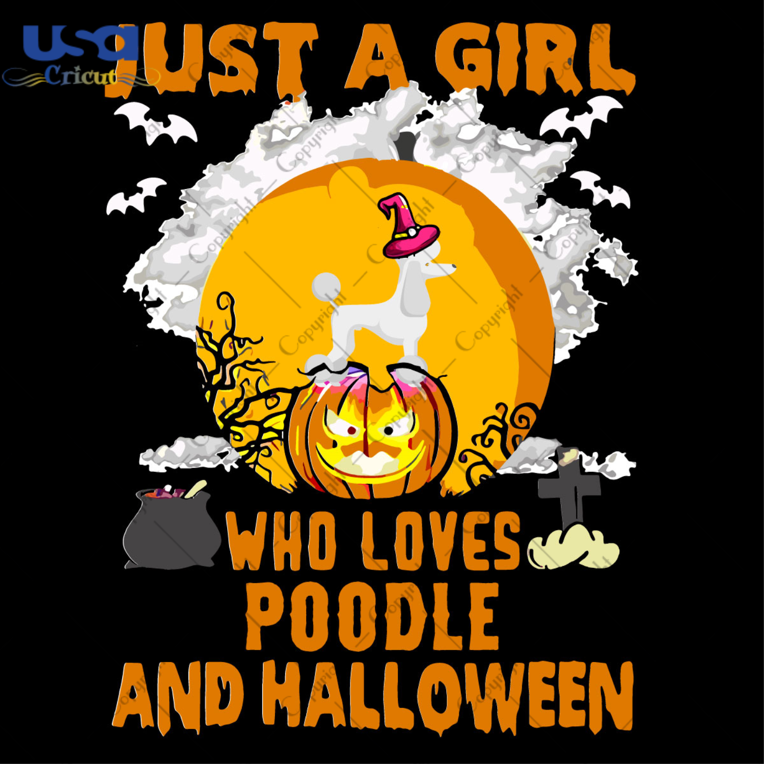 Halloween Gift For Poodle Lovers Diy Crafts Svg Files For Cricut, Silhouette Sublimation Files - USA Cricut