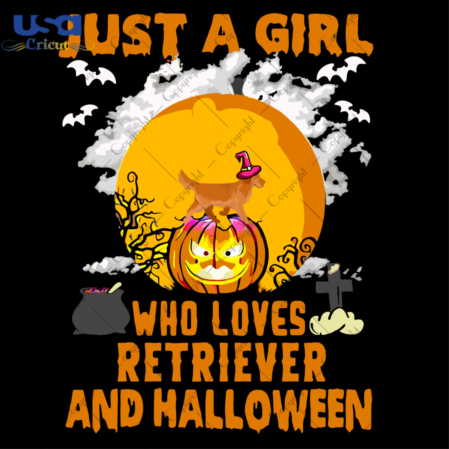 Halloween Gift For Retriever Lovers Diy Crafts Svg Files For Cricut, Silhouette Sublimation Files - USA Cricut